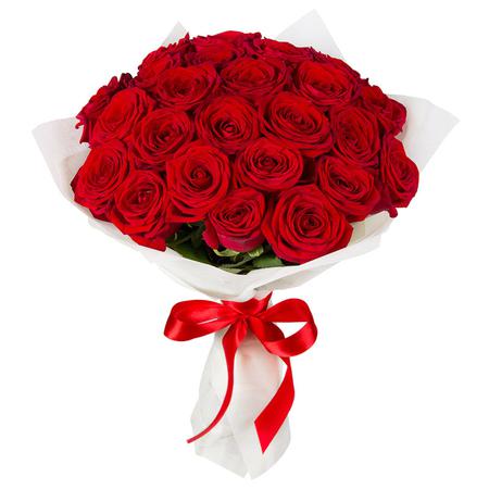 25 роз красных (50 см) "Удивительный аромат"